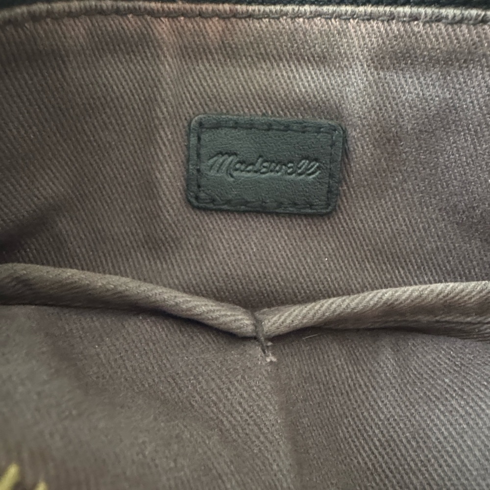 Madewell The Zip-Top Medium Black Full Leather Transport Tote - Picture 3 of 5